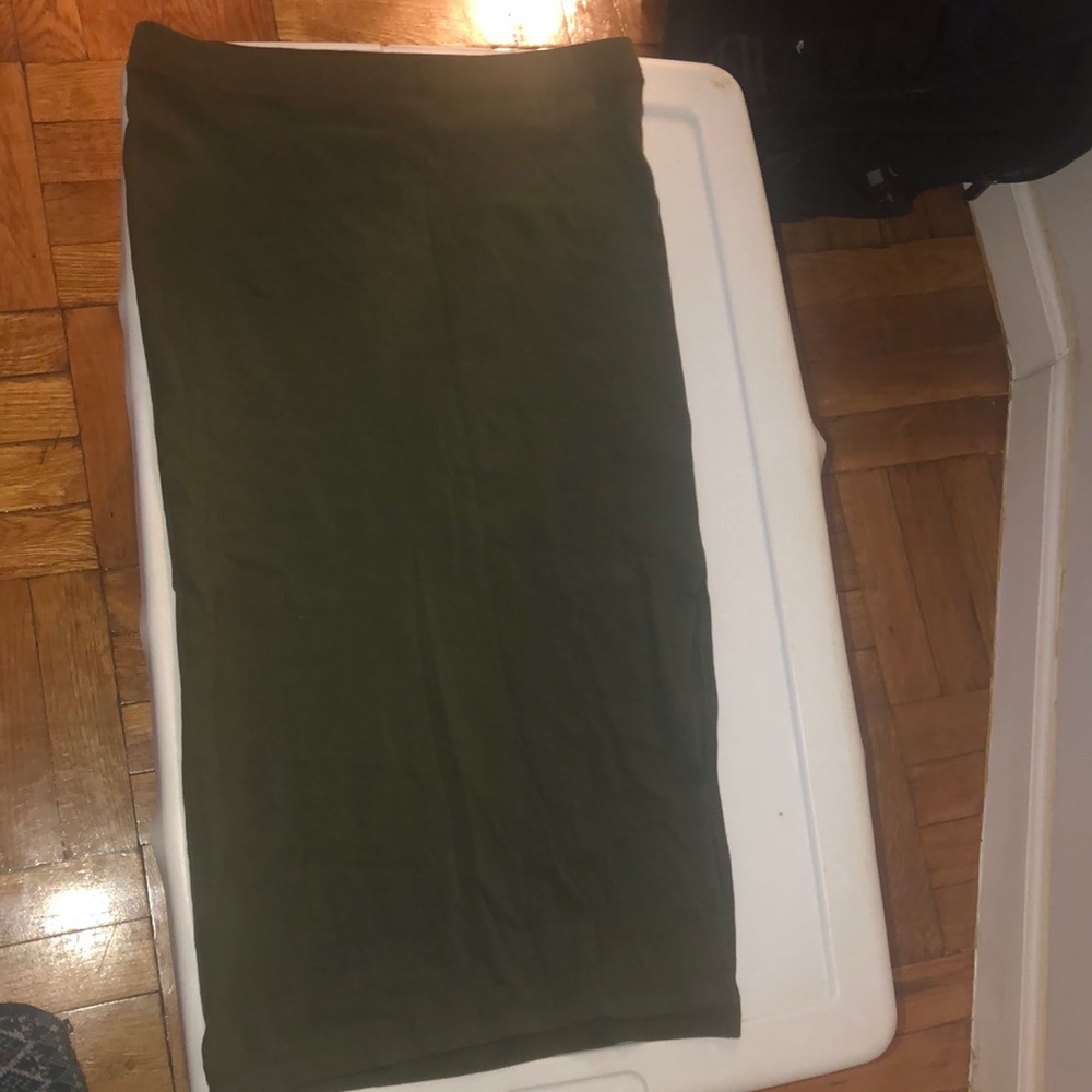 Olive Green Pencil Skirt